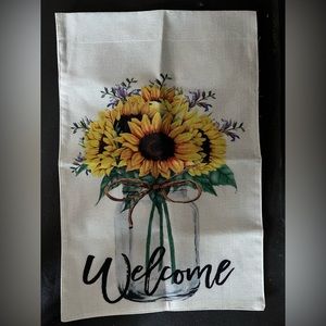 Sunflower and Lavender Mason Jar Garden Flag